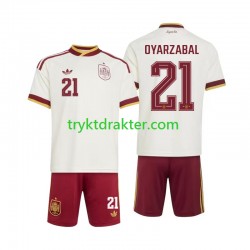 3-13 år Barn Spania drakt Mikel Oyarzabal 21 Borte VM 2026 Korte Ermer
