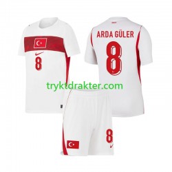 3-13 år Barn Tyrkia drakt Arda Guler 8 Borte VM 2026 Korte Ermer
