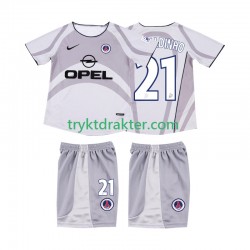 3-13 år Barn AC Milan drakt RONALDINHO 21 2001 2002 Retro Borte Korte Ermer