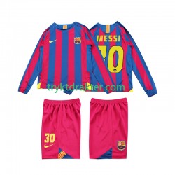 3-13 år Barn FC Barcelona drakt Lionel Messi 10 2005 Retro Hjemme 2006 Langermet