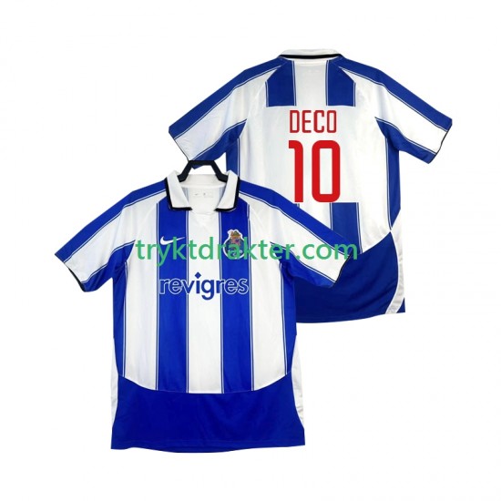Herre FC Porto drakt DECO 10 2003 Retro Hjemme 2004 Korte Ermer