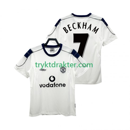 Herre Manchester Utd drakt BECKHAM 7 2000 2001 Retro Borte Korte Ermer