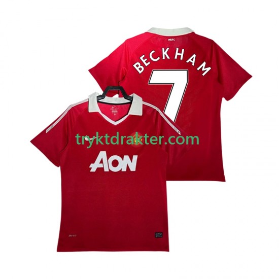 Herre Manchester Utd drakt BECKHAM 7 Retro Hjemme 2010 2011 Korte Ermer