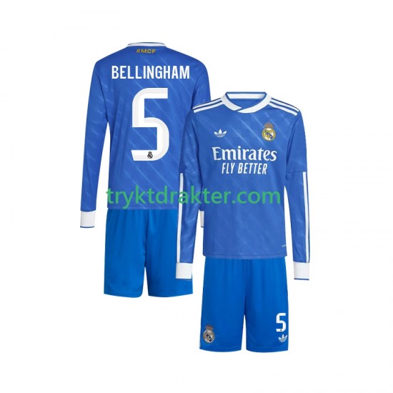 3-13 år Barn Real Madrid drakt Jude Bellingham 5 Tredje 2025-2026 Langermet