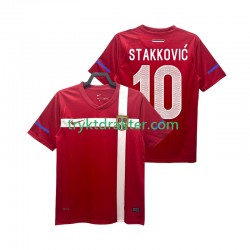 Herre Serbia drakt STAKKOVIC 10 Retro Hjemme 2010 Korte Ermer