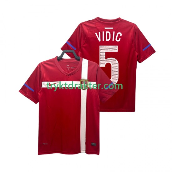 Herre Serbia drakt VIDIC 5 Retro Hjemme 2010 Korte Ermer
