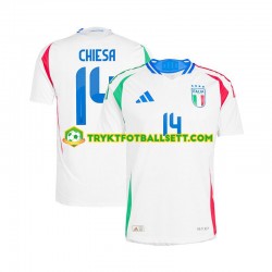 Herre Italia drakt Chiesa 14 Borte Euro 2024 Hvit Korte Ermer Herre Italia drakt Chiesa 14 Borte Euro 2024 Hvit Korte Ermer