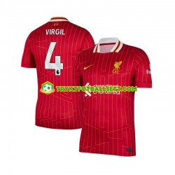 Herre Liverpool drakt Virgil van Dijk 4 Hjemme 2024-2025 Rød Korte Ermer Herre Liverpool drakt Virgil van Dijk 4 Hjemme 2024-2025 Rød Korte Ermer
