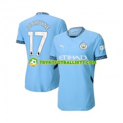 Herre Manchester City drakt Kevin De Bruyne 17 Hjemme 2024-2025 Blå Korte Ermer Herre Manchester City drakt Kevin De Bruyne 17 Hjemme 2024-2025 Blå Korte Ermer