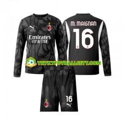 3-13 år Barn Keeper AC Milan drakt Mike Maignan 16 Hjemme 2024-2025 Svart Langermet 3-13 år Barn Keeper AC Milan drakt Mike Maignan 16 Hjemme 2024-2025 Svart Langermet