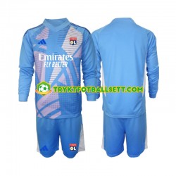 3-13 år Barn Keeper Olympique Lyonnais drakt Tredje 2024-2025 Blå Langermet 3-13 år Barn Keeper Olympique Lyonnais drakt Tredje 2024-2025 Blå Langermet